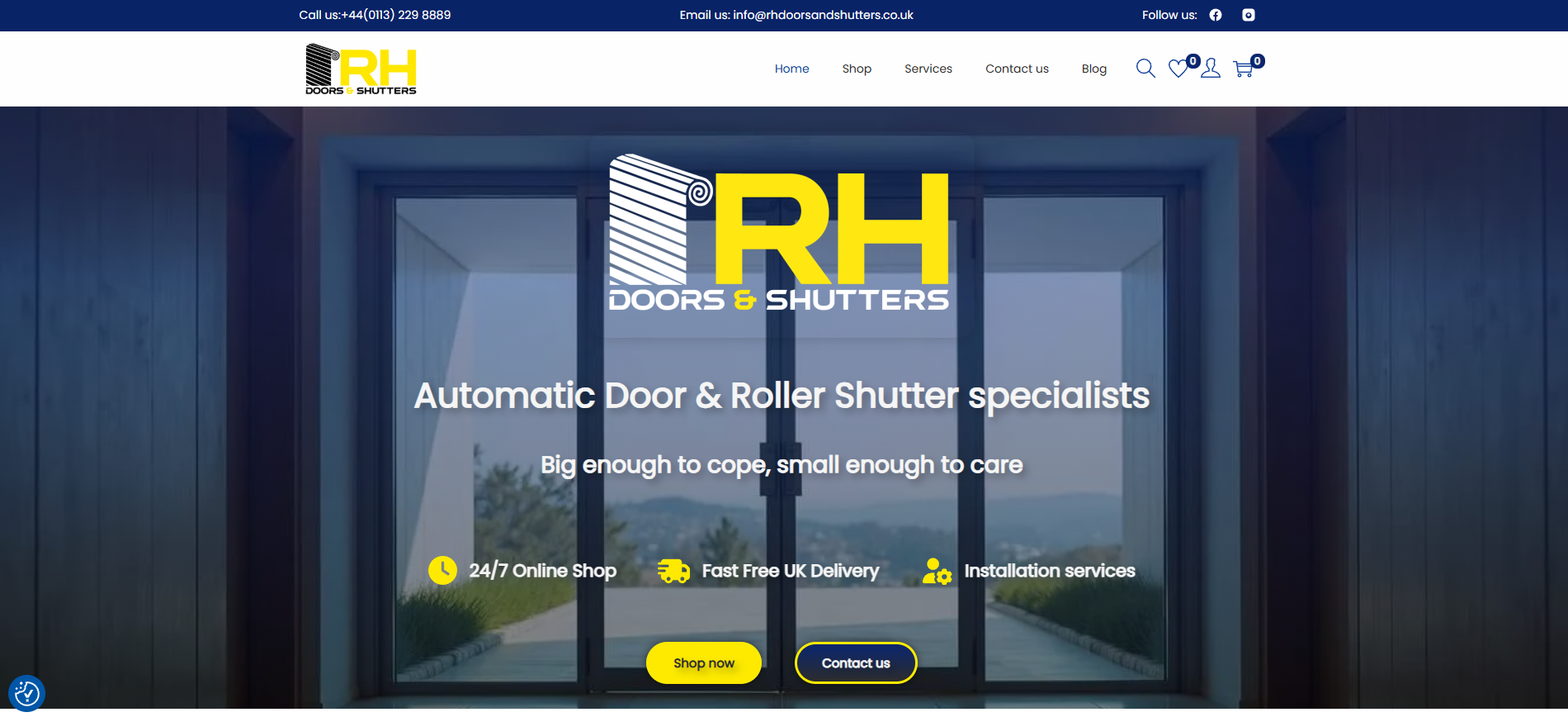 RH Doors and Shutters Online Shop Website